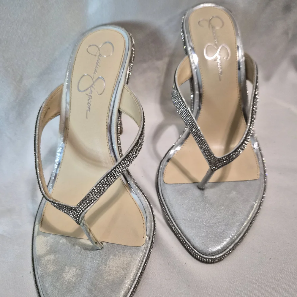 Elegant Silver Women's Heels